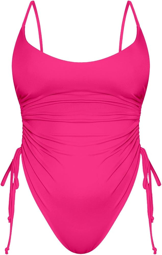 Women's Sexy One Piece Bathing Suit Tummy Control Swimsuit | Amazon (US)