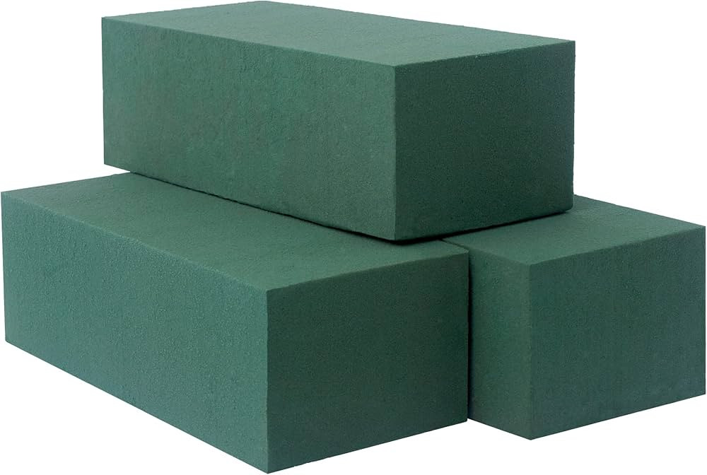 FLOFARE Pack of 3 Floral Foam Blocks for Fresh and Artificial Flowers, Each (7.8” L x 3.5” W ... | Amazon (US)