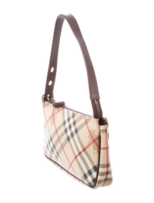 Burberry Haymarket Check Shoulder Bag - Handbags -
          BUR143098 | The RealReal | The RealReal