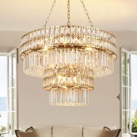 Indulge in a new crystal chandelier! The Siamon 16 - Light Dimmable Tiered Chandelier is under $350.

Keywords: Living room, dining room, formal dining room, crystal chandelier 



#LTKFamily #LTKSaleAlert #LTKHome