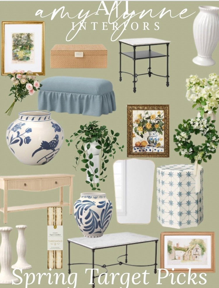 Spring at Target is giving timeless charm 🌿🩵
Soft blues, classic ginger jars, florals, and the prettiest woven textures — all elevated but still budget-friendly.

Sharing all of my favorite finds for a fresh, light & airy update.
Shop everything linked in my LTK ✨

#AmyLynneInteriors #SpringRefresh #TargetFinds #LTKHome