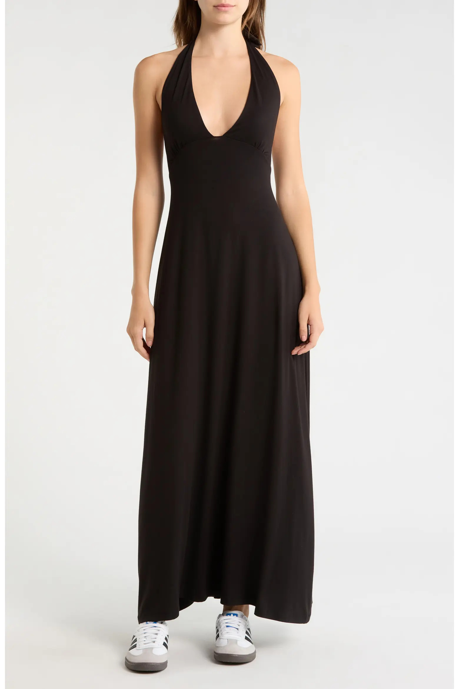 PacSun Alexa Plunge Halter Neck Midi Dress (Women) | Nordstrom | Nordstrom