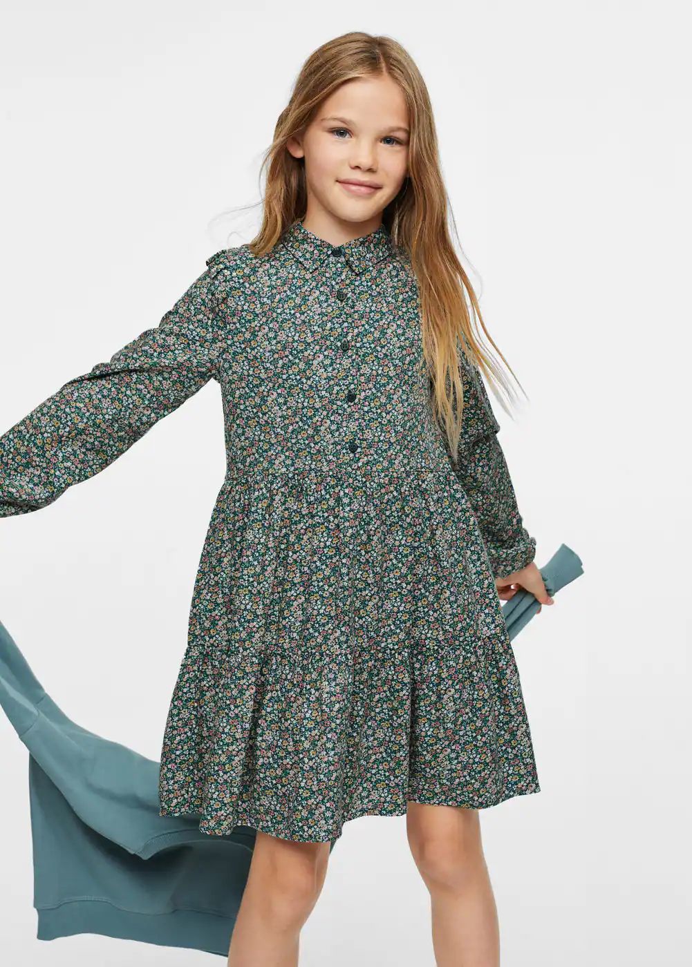 Floral shirt dress -  Girls | Mango Kids USA | MANGO (US)