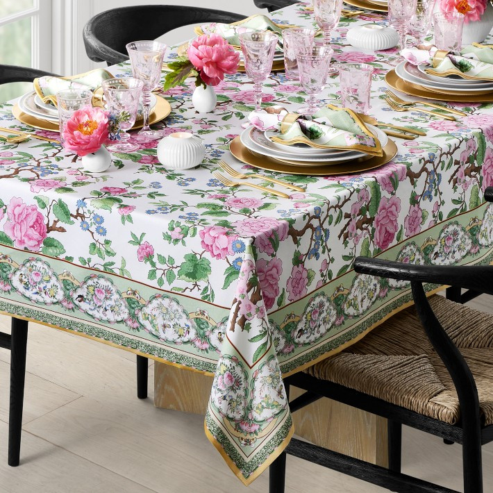 Canton Rose Floral Tablecloth | Williams-Sonoma