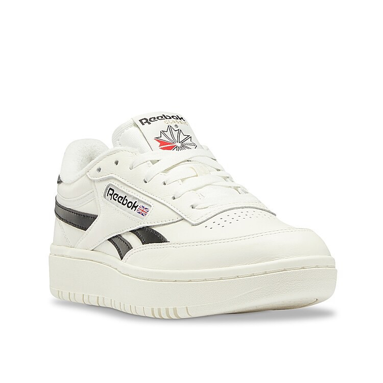 Reebok Club C Double Sneaker | Women's | White/Black | Size 9.5 | Sneakers | DSW