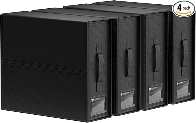 SheetCube 4 Pack Bed Sheet Organizers and Storage, Foldable Bedding Storage Box Container with Wi... | Amazon (US)
