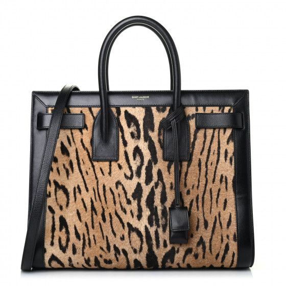 SAINT LAURENT

Calf Hair Leopard Print Small Sac De Jour Black | Fashionphile