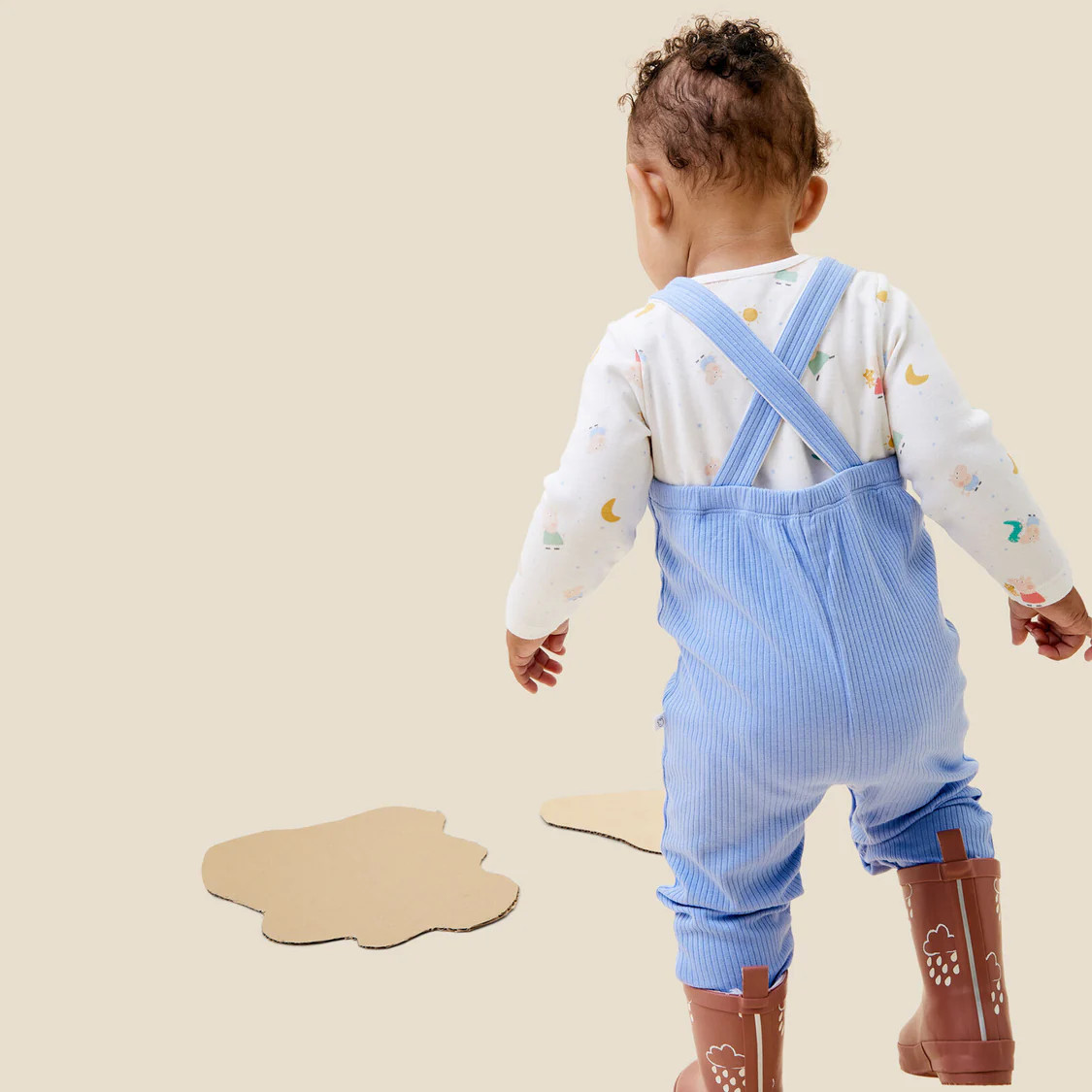 Grass & Air Colour-Revealing Wellies with Teddy Fleece Lining | Baby Mori