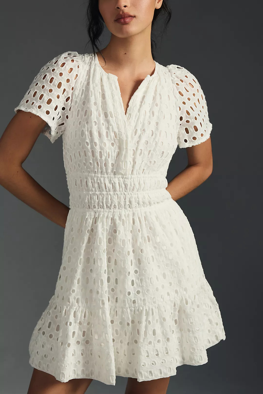 The Somerset Eyelet Mini Dress | Anthropologie (US)