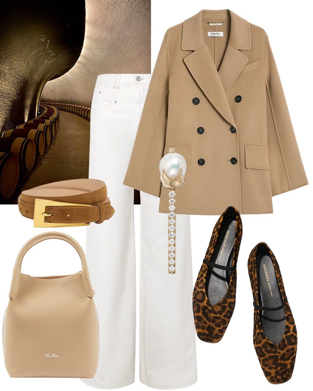 JANUARY STYLE WITH WHITE DENIM:

MAKE IT PERSONAL: Similar formula with a lighter palette using a few heavy hitters in my wardrobe. Starting with a camel jacket. Buy well and you’ll keep it forever. There are plenty of quality wool options in a variety of price points to choose from. Find a silhouette that works for you and you’ll want to wear it all the time. I have a ‘S Max Mara short, boxy style I reach for often, but I know a more generous pea coat style would take over if I had one. The impact of a lighter tone bag should not be overlooked. I wear a lot of all black, denim on denim, and all sorts of grey hues, and every single look pops with a light bag. The small Bale is such a nice shape from Loro Piana. With the basics in place, the accessorizing creates personality. Add a polished belt or striking piece of jewelry (this brooch!) to elevate the look, or dress down with sneakers and a tee. Leopard suede Mary Janes add a punctuation mark. The Margaux shoes above feel like slippers. They're a ten in comfort! A turtleneck and boots (love the Jamie Haller Lennon boots) win on cold days. 

#LTKSeasonal #LTKOver40