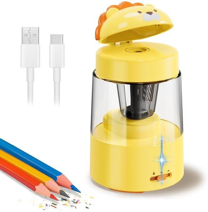 ZMOL Electric Pencil Sharpeners, Lion Pencil Sharpener for Colored Pencils, Auto Stop, Kids Porta... | Amazon (US)