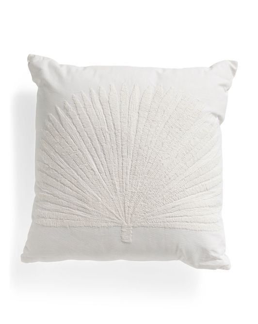 20x20 Neutral Palm Pillow | TJ Maxx