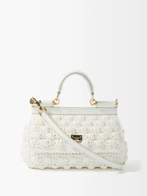 Dolce & Gabbana - Sicily Small Crochet Bag - Womens - White | Matches (UK)