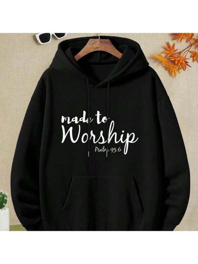 Made To Worship - Psalm 6 Christian Big Size Women Hoodie Sweatwomen Hoodies For Ladies (Praise God Thank God Worship) | SHEIN