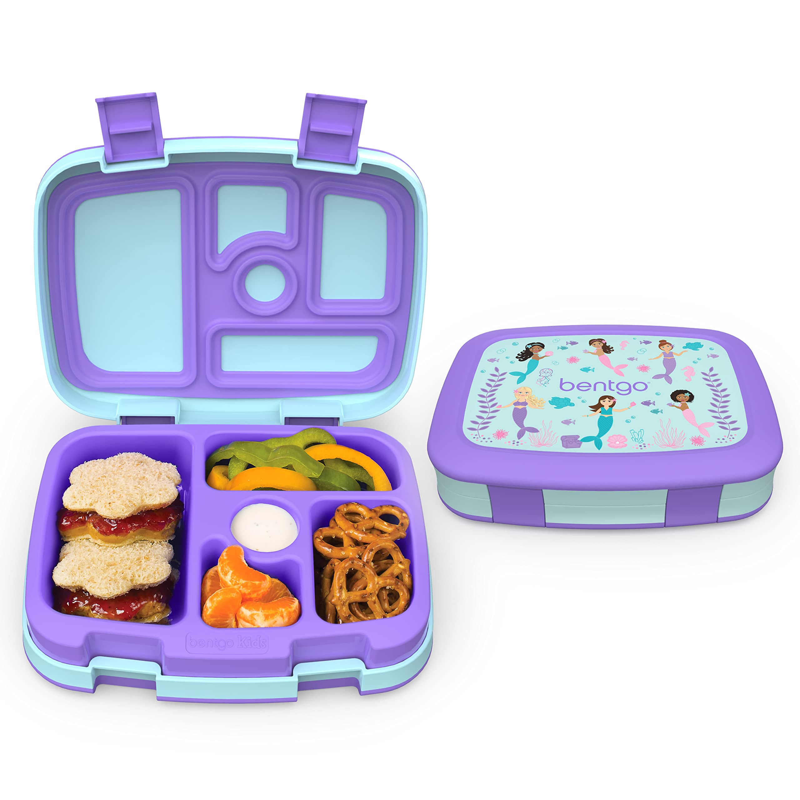 Bentgo® Kids Prints Leak-Proof, 5-Compartment Bento-Style Kids Lunch Box - Ideal Portion Sizes f... | Amazon (US)