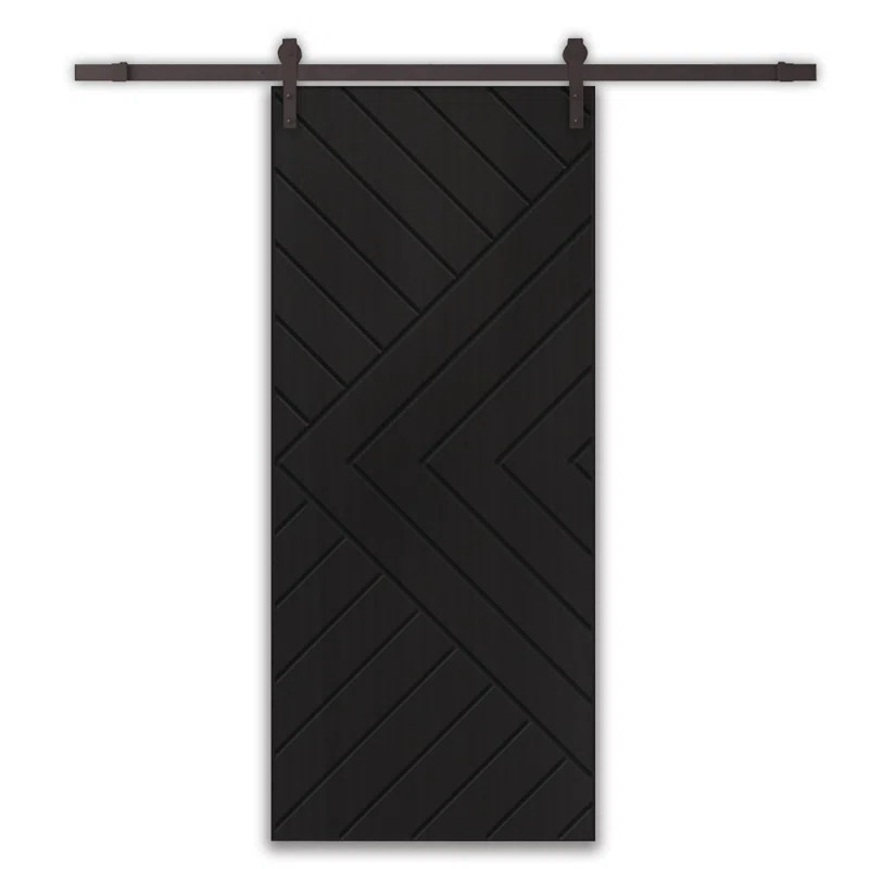 Hollow Paneled Painted with Installation Hardware Kit Barn Door | Wayfair North America