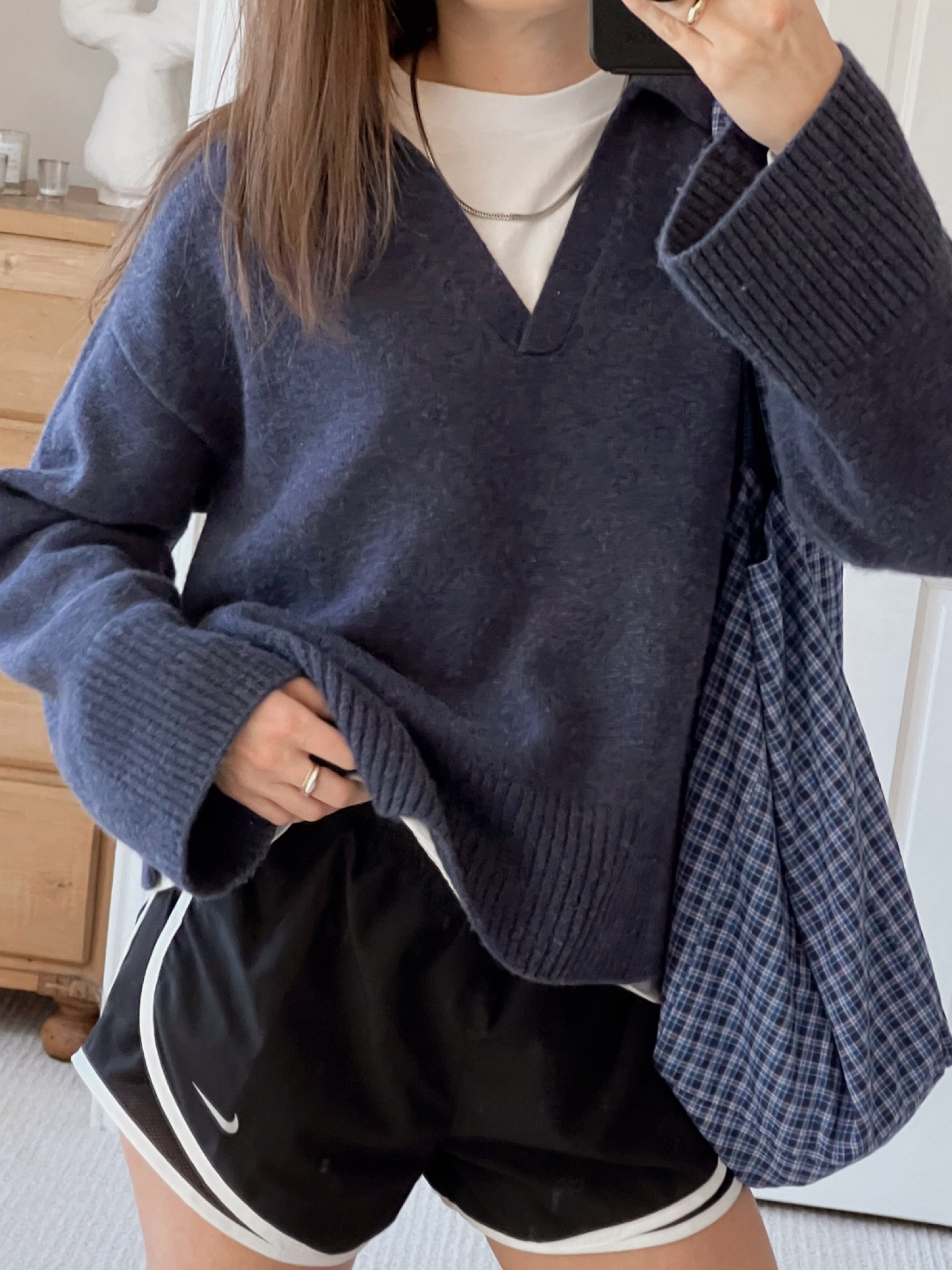 Wearing an XS in the sweater