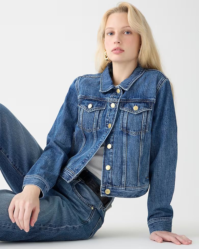 New classic denim jacket in Alicia wash | J.Crew US