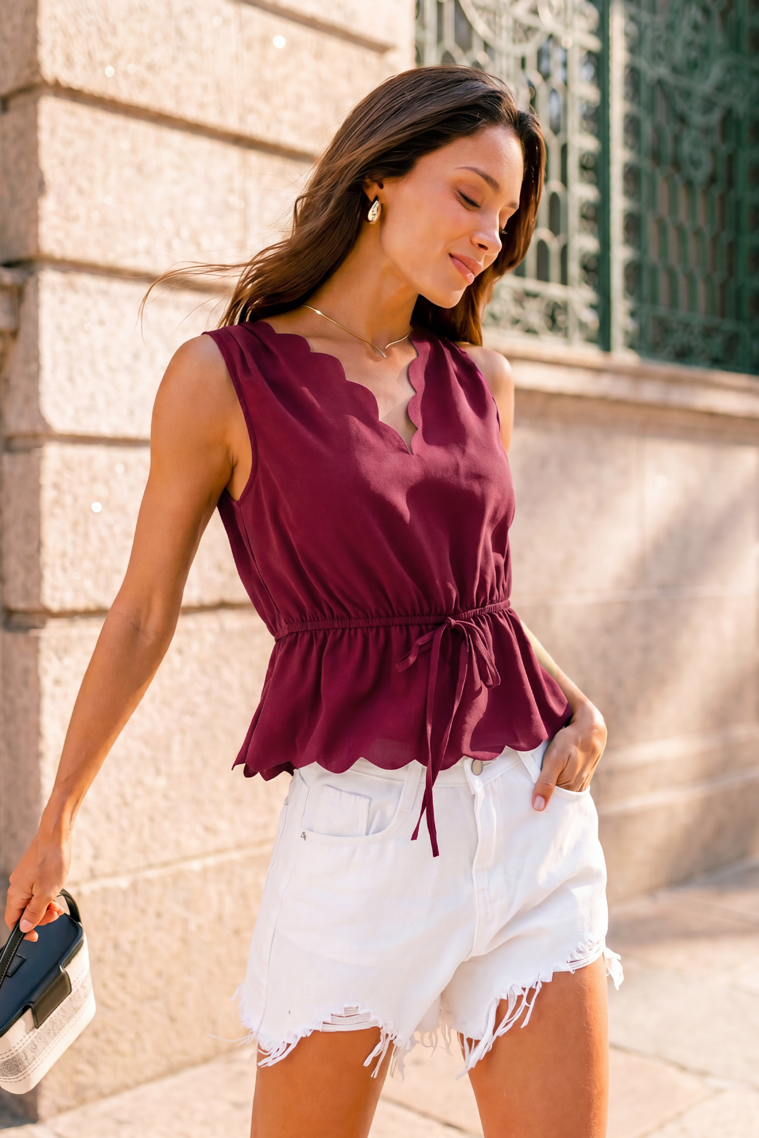 Riviera Nights Maroon Top | Cupshe US