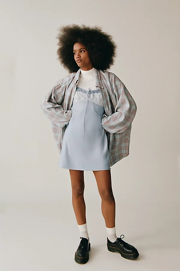 UO Perrie Lace Inset Slip Dress | Urban Outfitters (US and RoW)