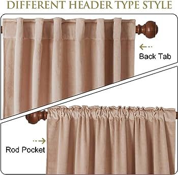 StangH Blush Velvet Curtains 2 Panels - Light Blocking Kids Curtains for Girls Bedroom Decor, Rod... | Amazon (US)