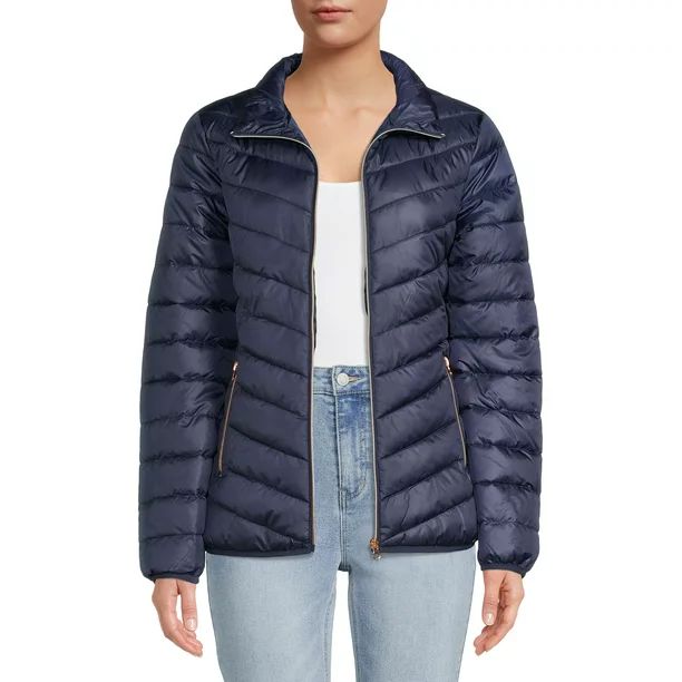 Big Chill Women's Short Packable Puffer Jacket - Walmart.com | Walmart (US)