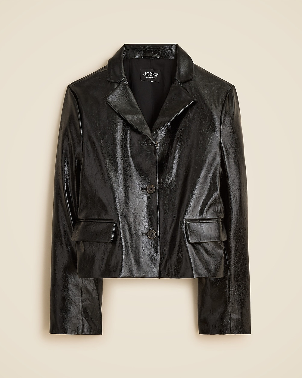 Shirt-jacket in faux distressed leather | J. Crew US