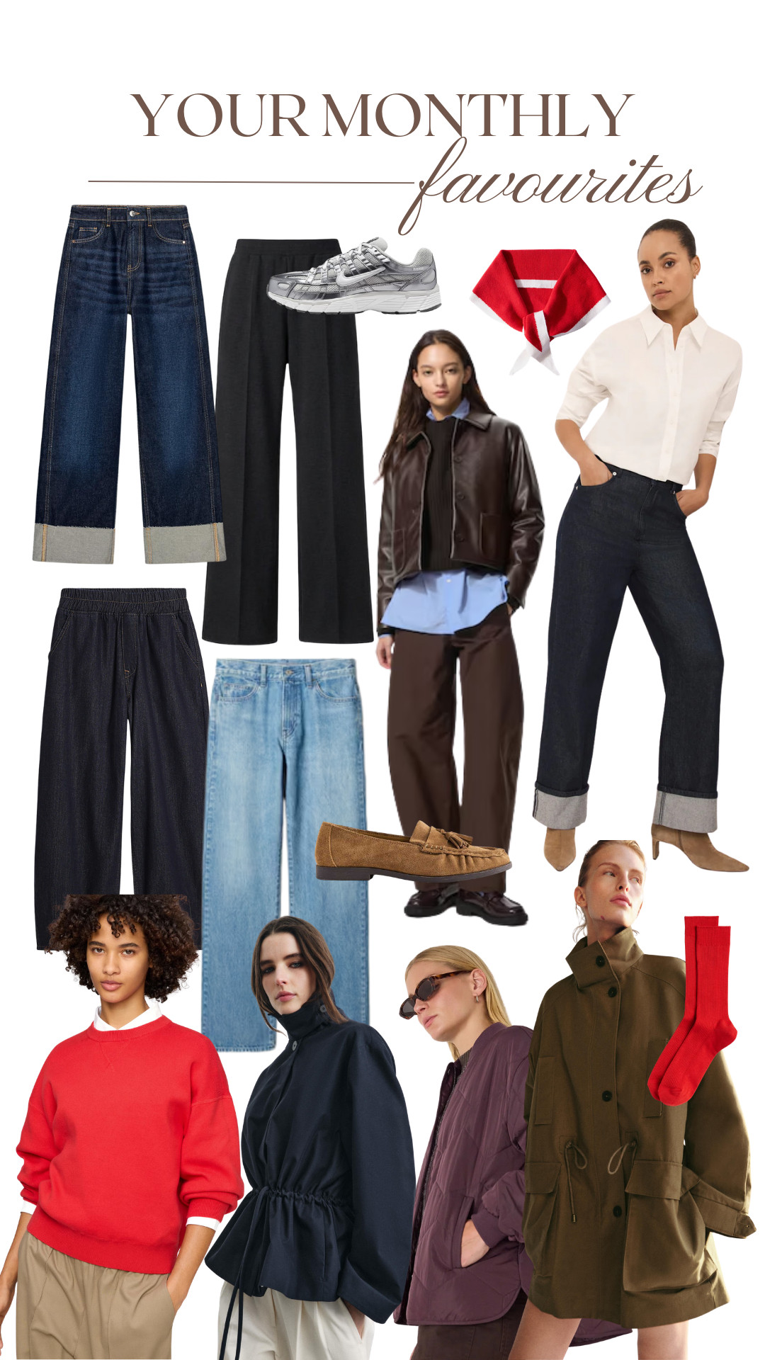 Your February Favourite Best Sellers
LTK Denim, Uniqlo Trousers, Blue Denim Jeans, Khaki Coat, Cinched Waist Jacket, Red Sweater, Spring Dressing, Outfit Inspo 

 #LTKspringtrends #LTKspring #LTKjeans
