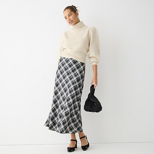 Gwyneth slip skirt in Berkshire plaid | J. Crew US