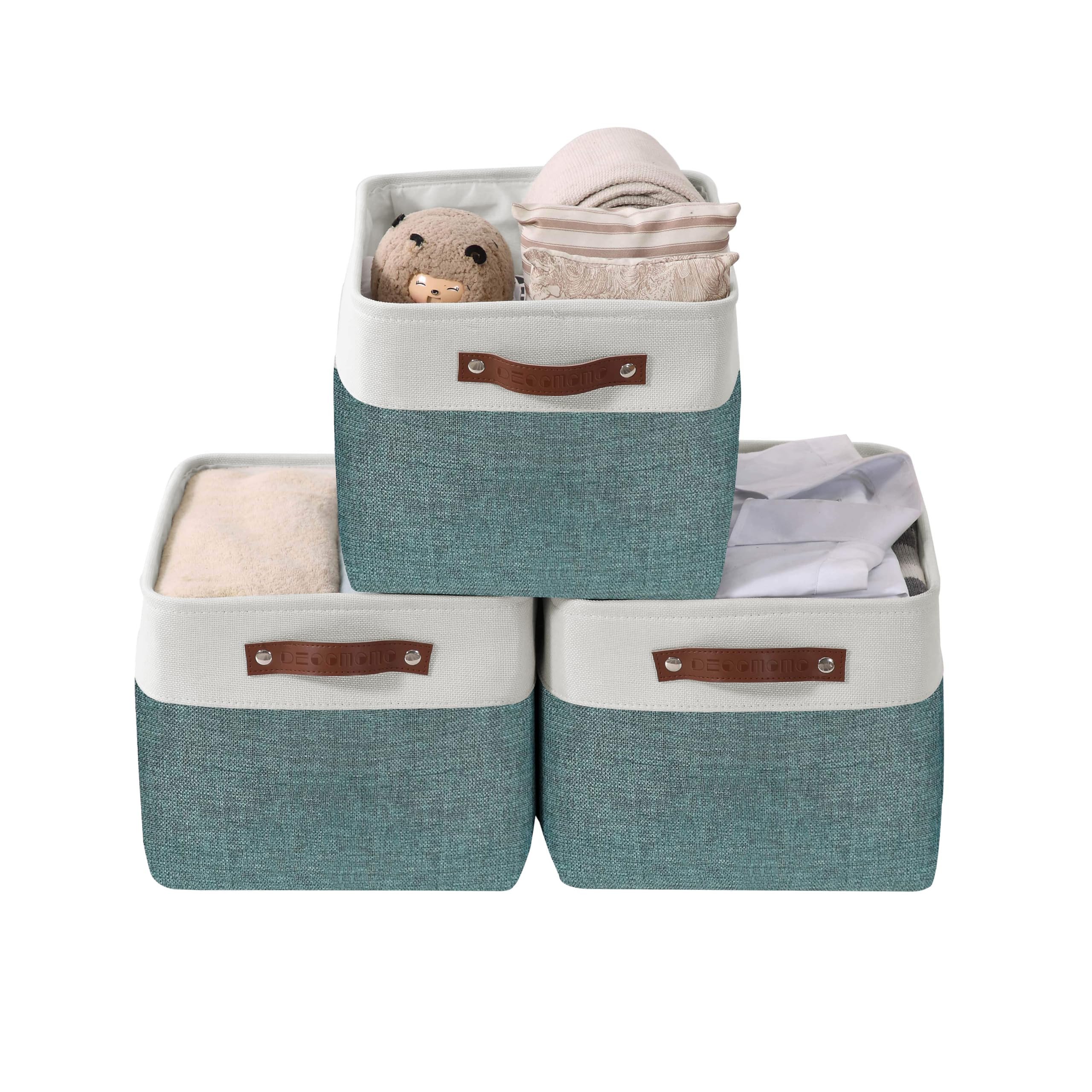 DECOMOMO Storage Bins Fabric Storage Baskets for Shelves, Linen Closet Organization Toys Nursery ... | Amazon (US)