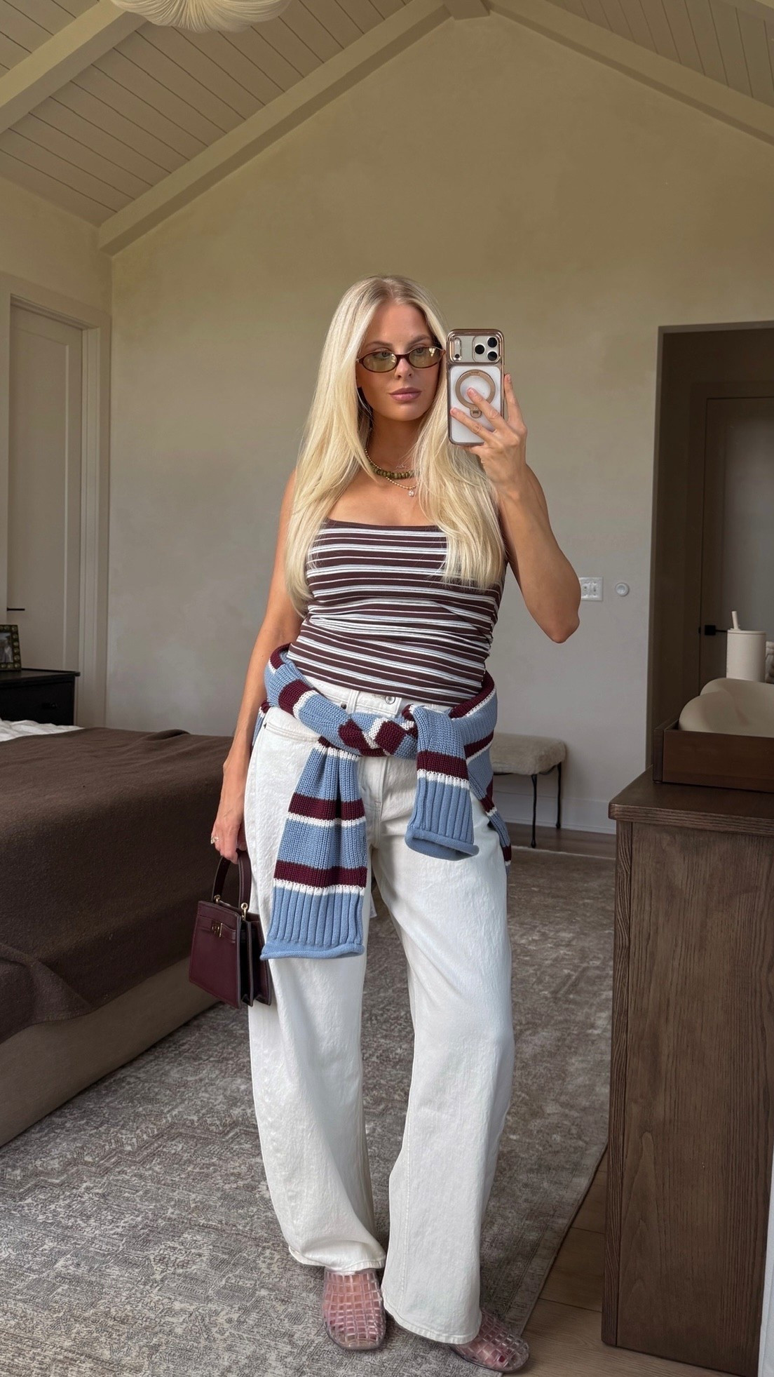 Code AFKATHLEEN - SIZE: medium in tank (brown stripe) & sweater (blue stripe), 29 reg in jeans (ecru a- size up for pp), shoes run tts, sunnies are baby by Bonnie Clyde - linked similar, bag is sold out - linked similar! #kathleenpost Fall transition outfit, postpartum outfit, Abercrombie Haul, Abercrombie Denim sale

#LTKootd #LTKSaleAlert