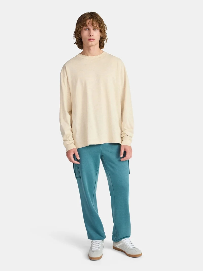 No Boundaries Men's & Big Men's Cotton Oversized Long Sleeve Tee | Walmart (US)