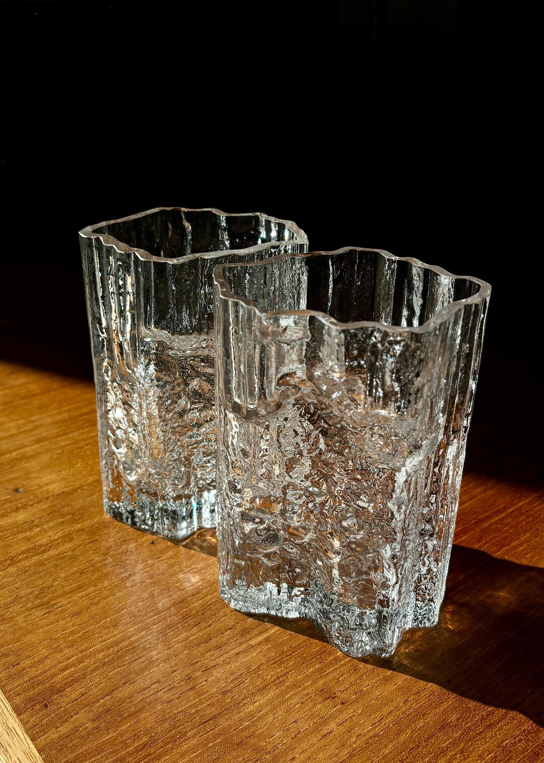 Pinus, structured glass vase, designed by Tapio Wirkkala for iittala, Finland, 1970s | Etsy (US)