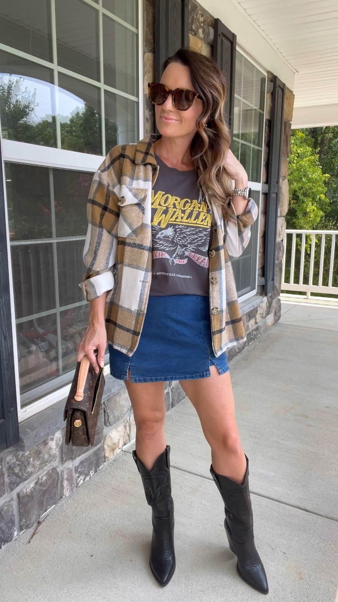 Fall outfit Inspo 
• Amazon Shacket size small
• Morgan wallen graphic tee (runs big, size down) size xs
• Amazon Skort comes in other colors size small
• amazon Boots fit tts I’m a 6.5 and they fit perfectly 

#LTKStyleTip #LTKFindsUnder50