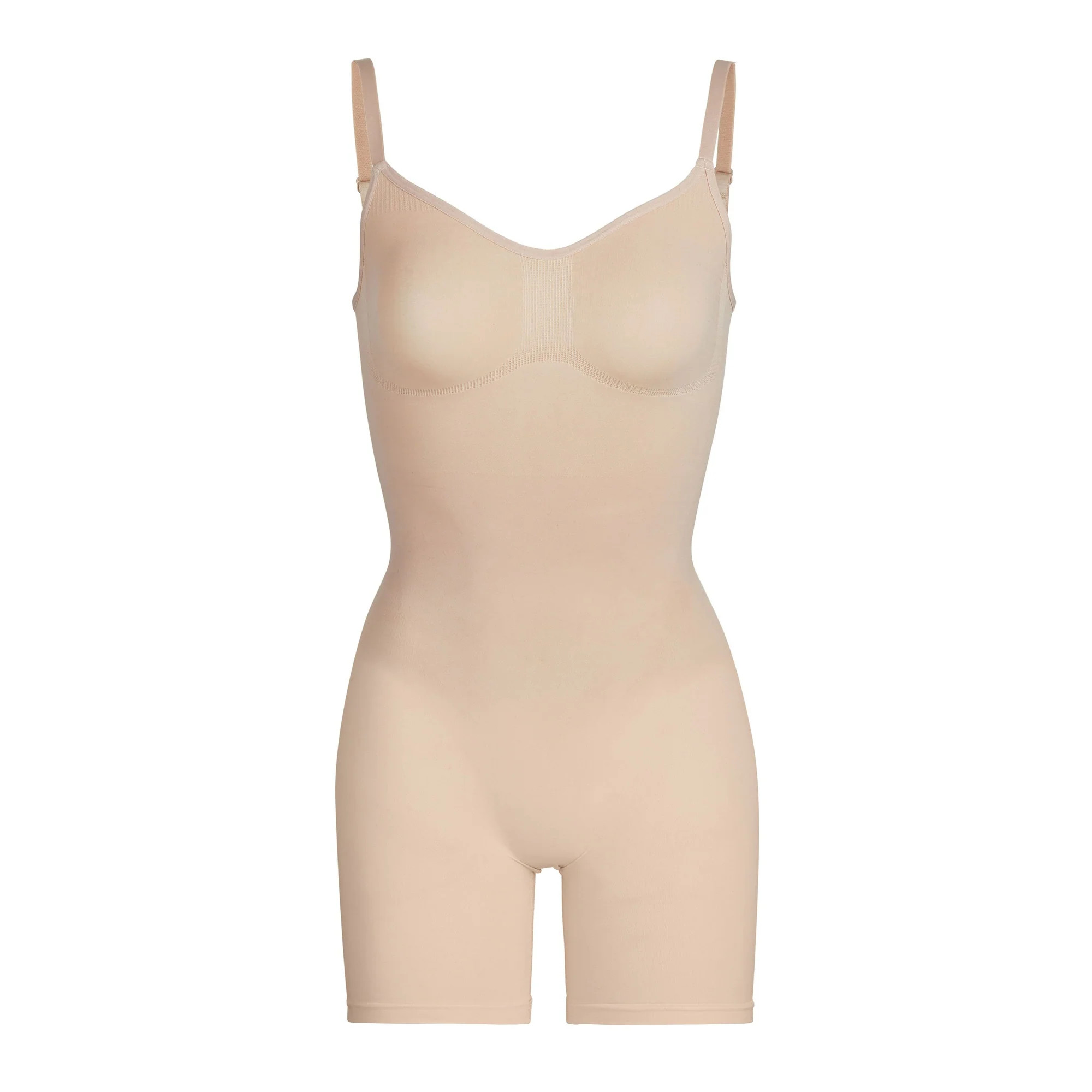 Sculpting Bodysuit Mid Thigh w. Open Gusset- Mica | SKIMS | SKIMS (US)