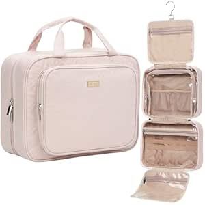 NISHEL Travel Toiletry Bag for Women Large Capacity, Travel Essentials Organizer, Hanging Makeup ... | Amazon (US)