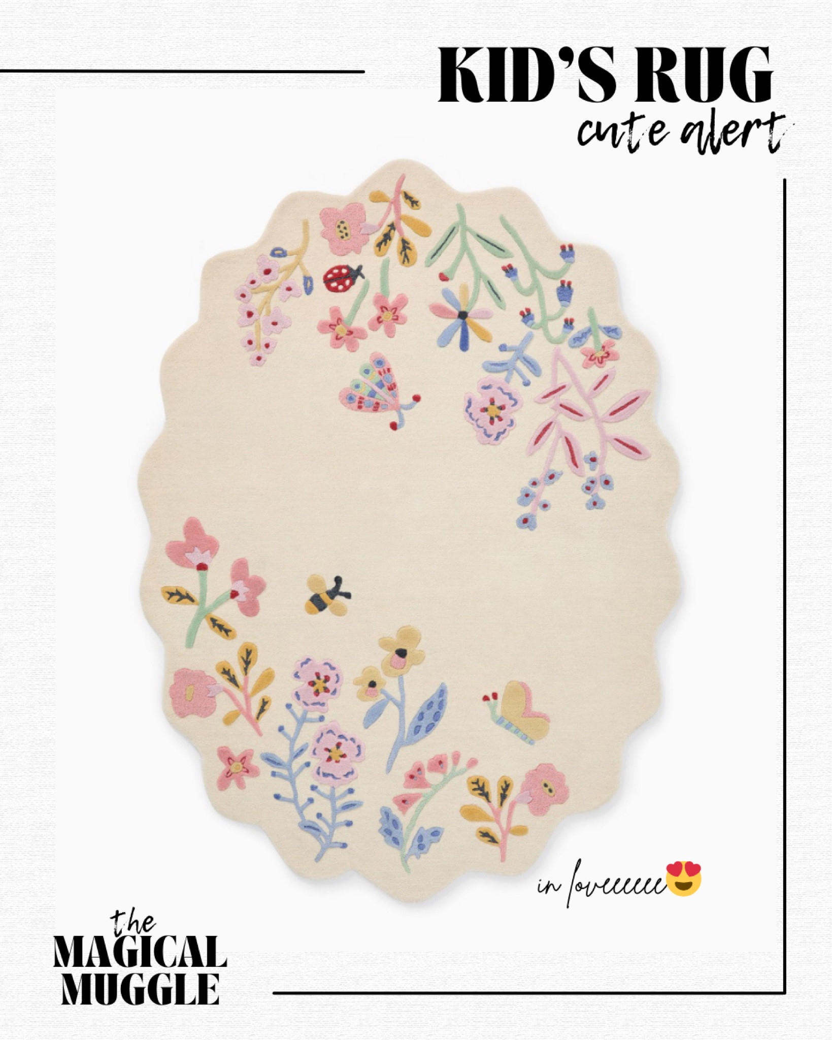 Scallops ✔️ Florals ✔️ Bee ✔️
 This rug is everything! 😍

#LTKkids #LTKbaby #LTKhome