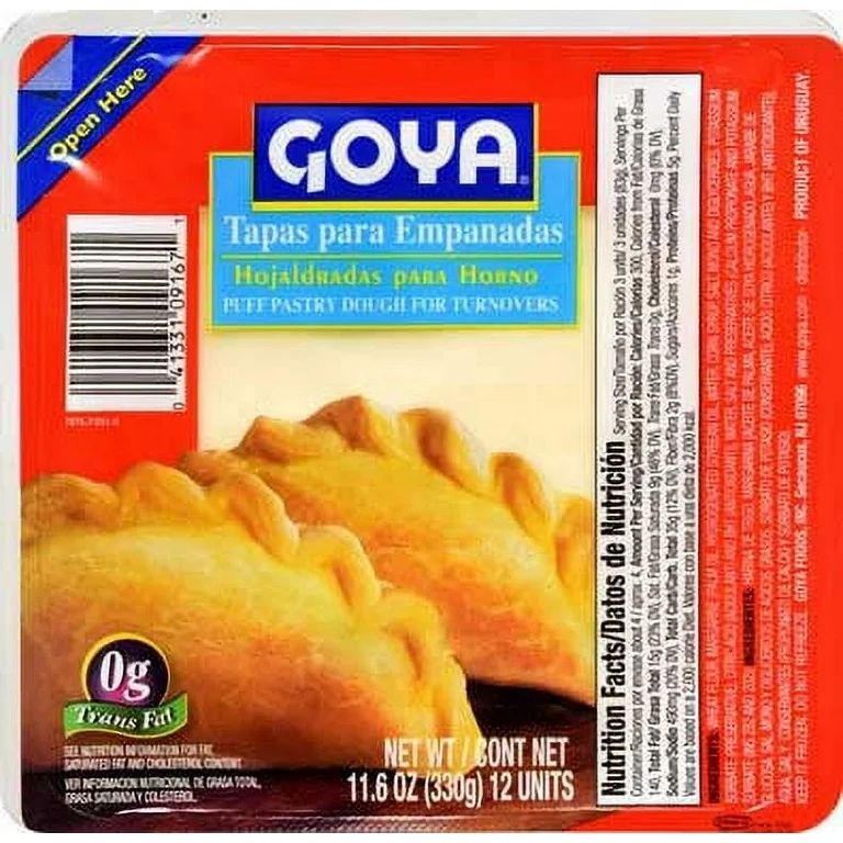 Goya Tapa Empanada Dough Shell, 11.6 Ounce - 16 per Case, Pastry Dough | Walmart (US)