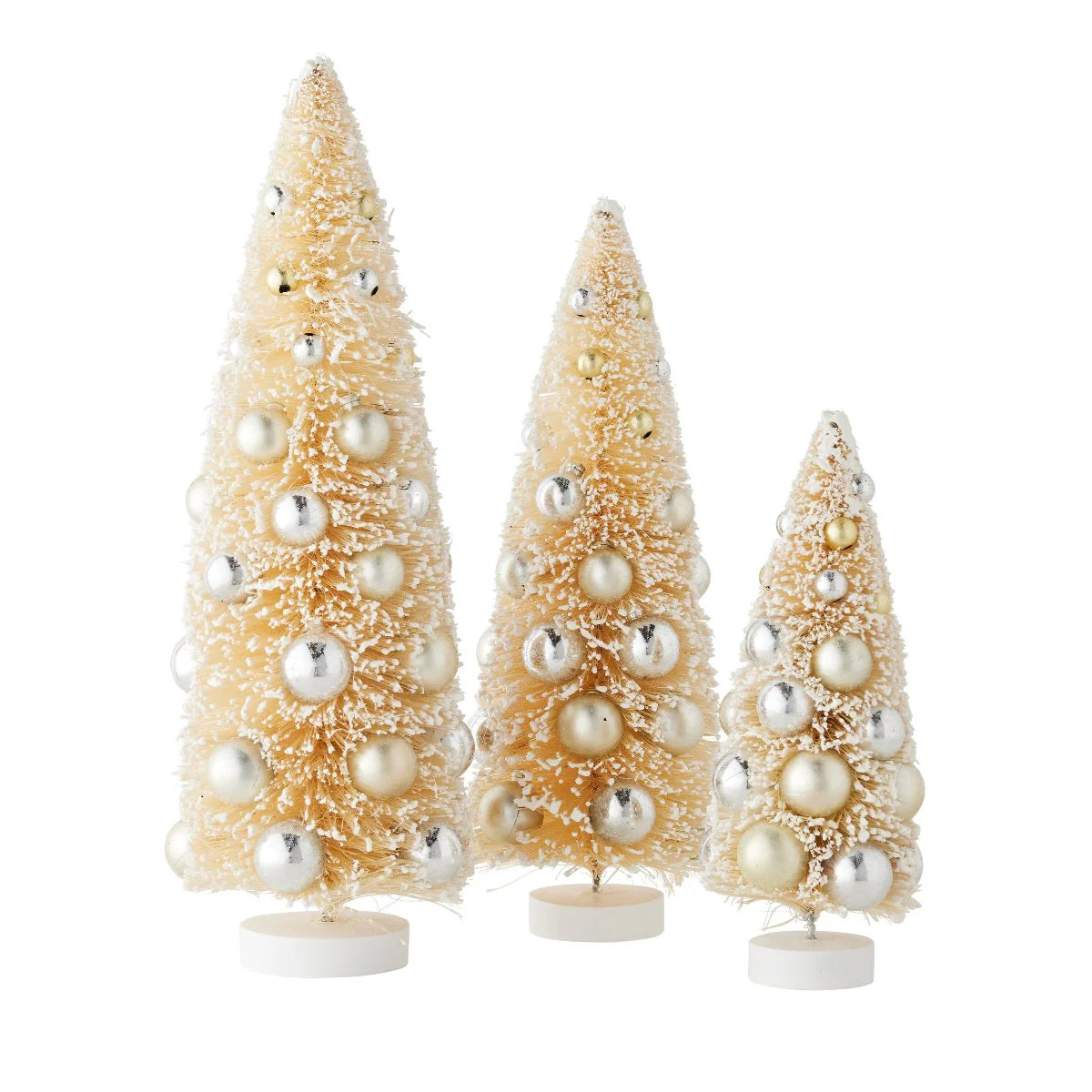Snowy Bottle Brush Tree, Set of 3 | Caitlin Wilson Design