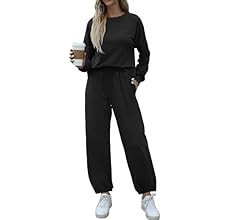 ETCYY NEW Women's Two Piece Lounge Set Outfit Long Sleeve Top and Jogger Pants Sweat Sets Matchin... | Amazon (US)
