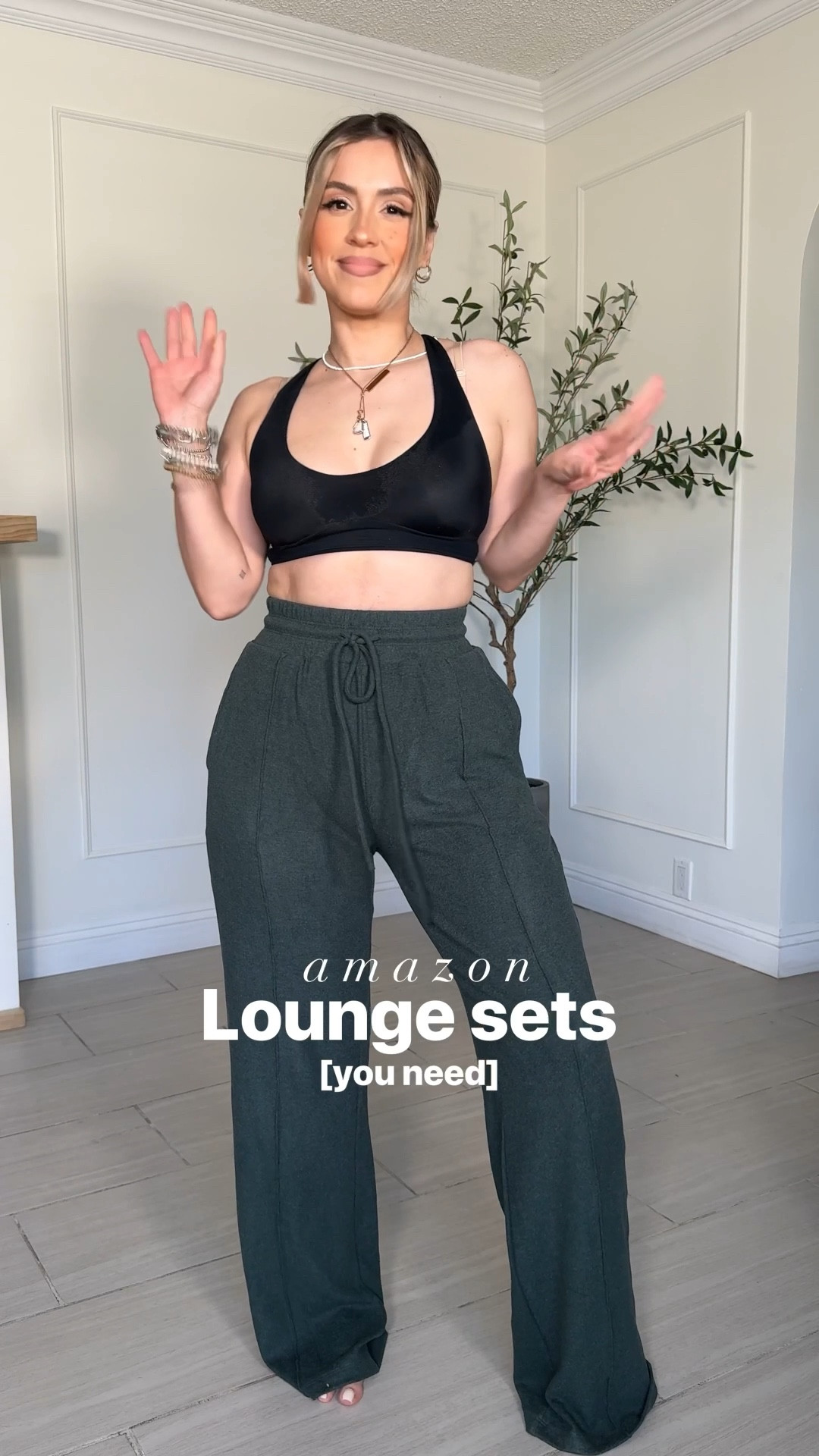 The perfect Amazon lounge sets! 

Lots of stretch & super soft | the olive green top fits looser than the black so I had to tighten it from the back. 

Wearing small in both#LTKstyletip #LTKfindsunder50

Follow my LTK @ImLola on the @shop.LTK app to view this post and get my exclusive app-only content!

#liketkit #LTKU
@shop.ltk
https://liketk.it/4sbKE

#LTKFindsUnder50 #LTKPetite #LTKgrwm