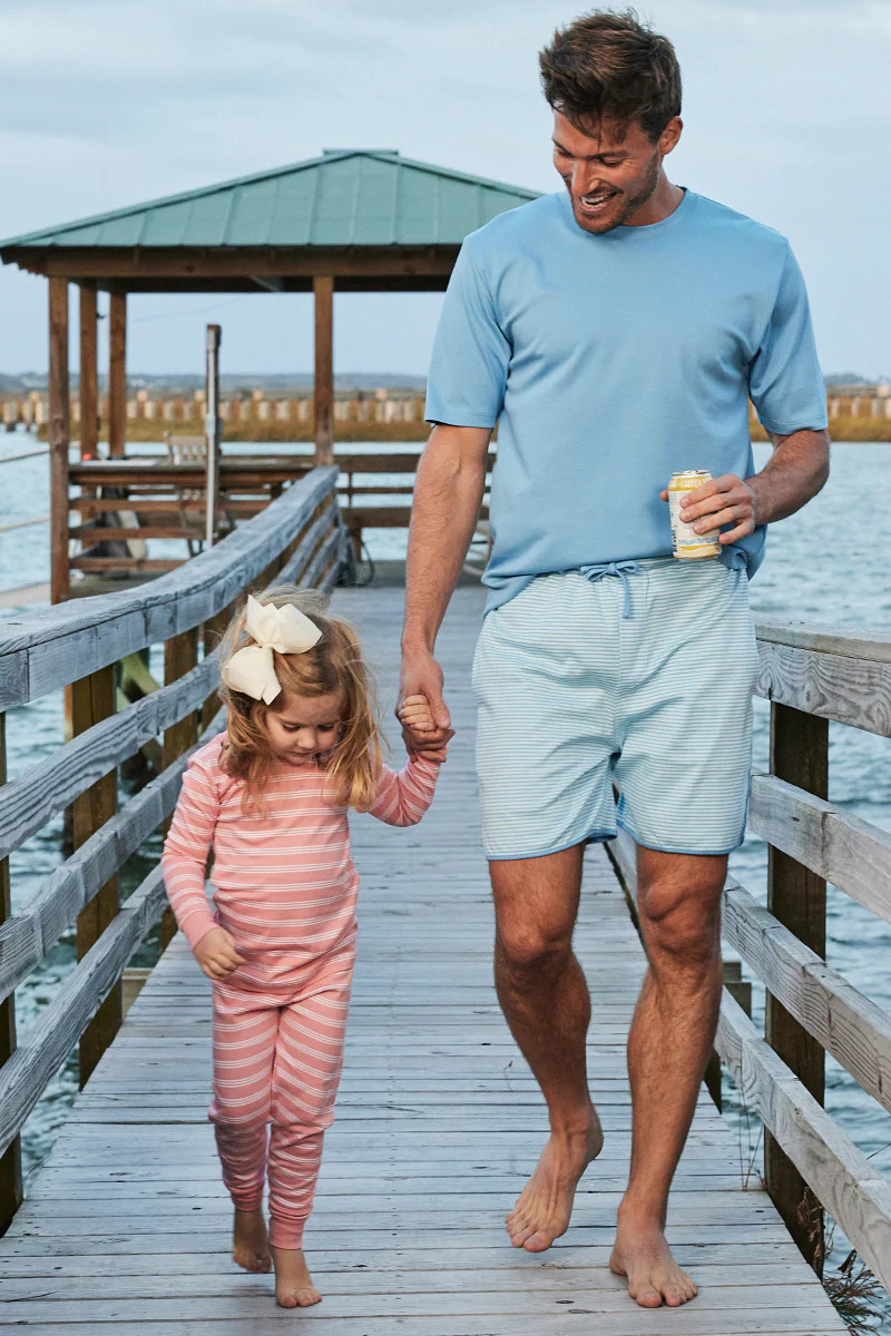 Men's Pima Pajama Shorts Set in Classic Navy | Lake Pajamas