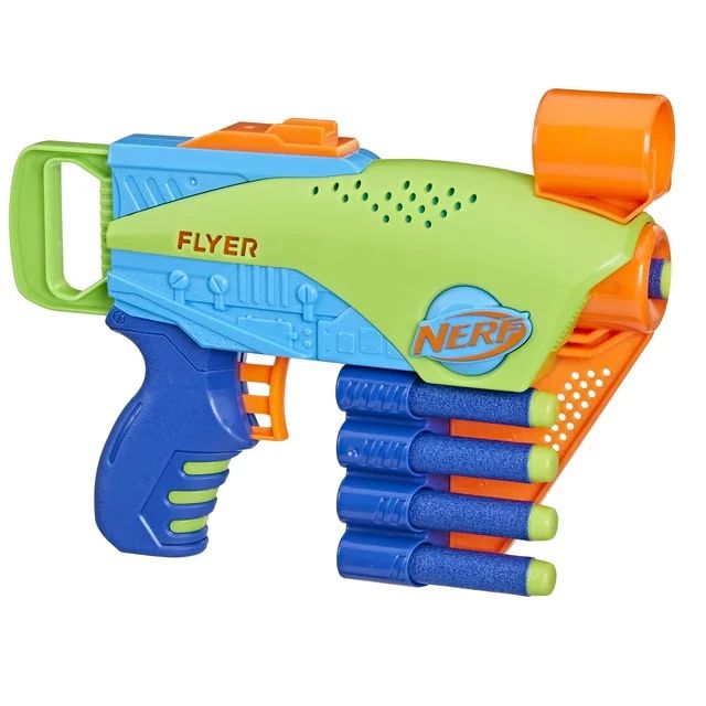 Nerf Elite Junior Flyer, Easy Play Toy Foam Blaster, 5 Nerf Elite Darts | Walmart (US)