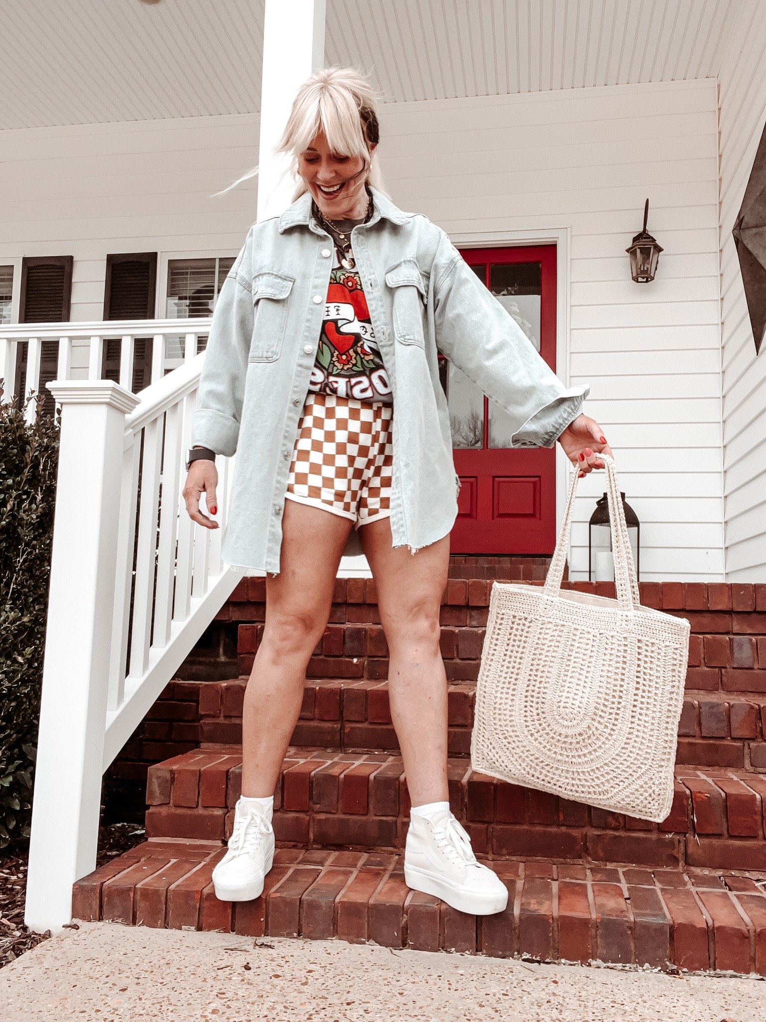 Old Skool Vans Outfit All White Hi Top Vans White Platform Vans