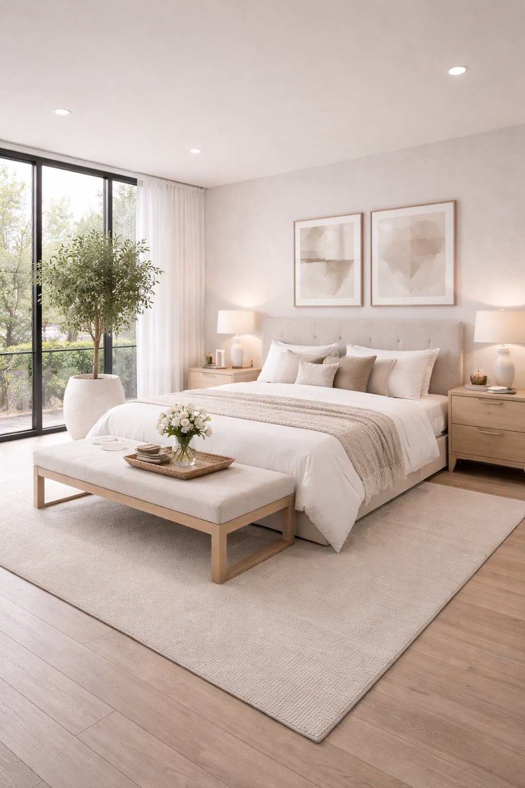 A bright neutral bedroom with soft layers, light wood tones, and a calm minimal feel.

#bedroomideas #neutralbedroom #cozybedroom #bedroomdecor #modernbedroom #softminimalism #warmminimalism #neutralhome #beigehome #homedecor #interiordesign #bedroominspo #homeinspo #designinspo #wayfairhome #ltkhome #ltkdecor #ltkdesign #ltkfinds #ltkit #shopthelook #pinteresthome #serenehome #minimalhome #elegantbedroom #dreambedroom #neutraldecor #cozyhome #organicmodern #decorinspo
