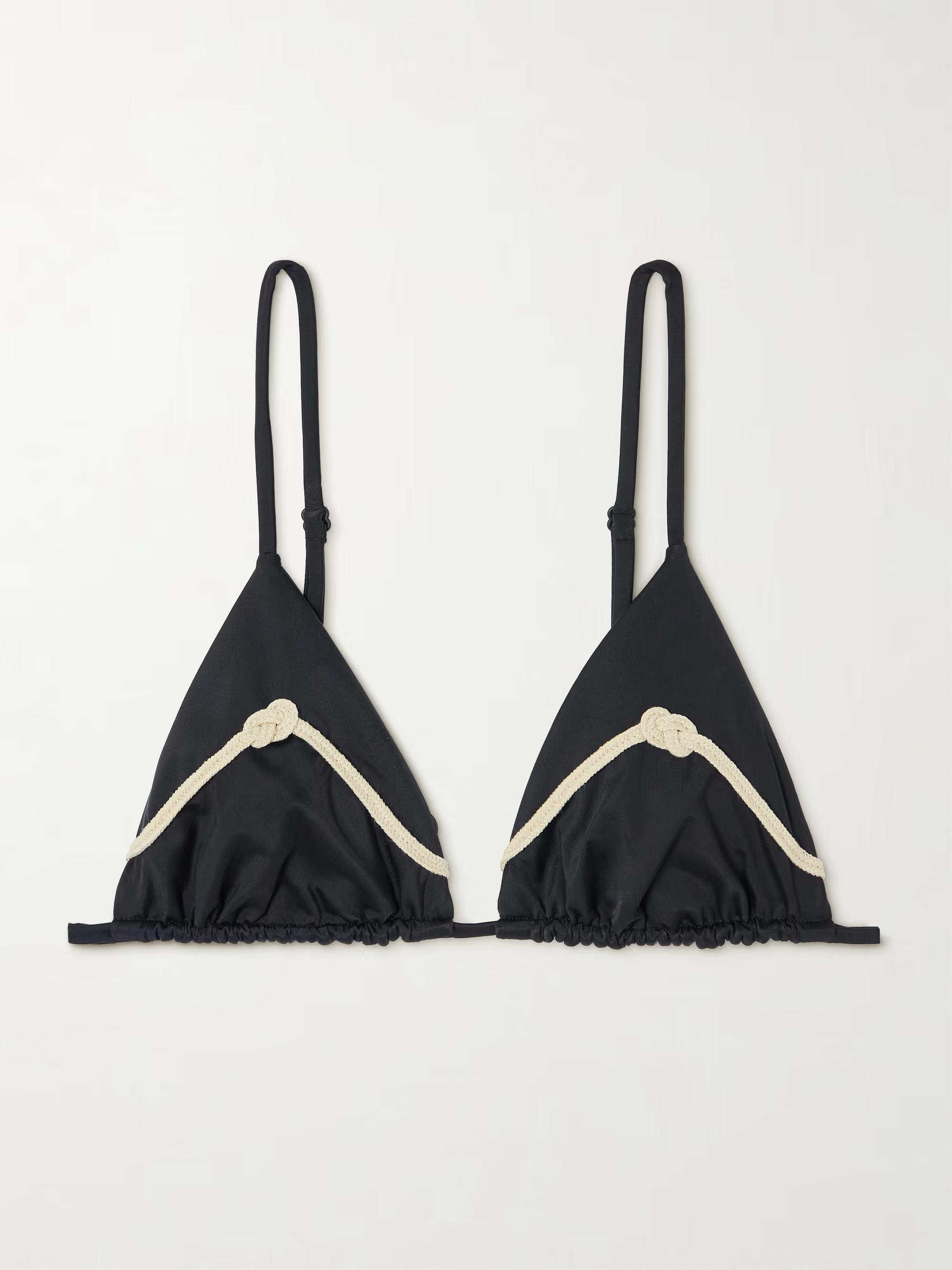 Sea Cloud appliquéd recycled triangle bikini top | NET-A-PORTER (US)