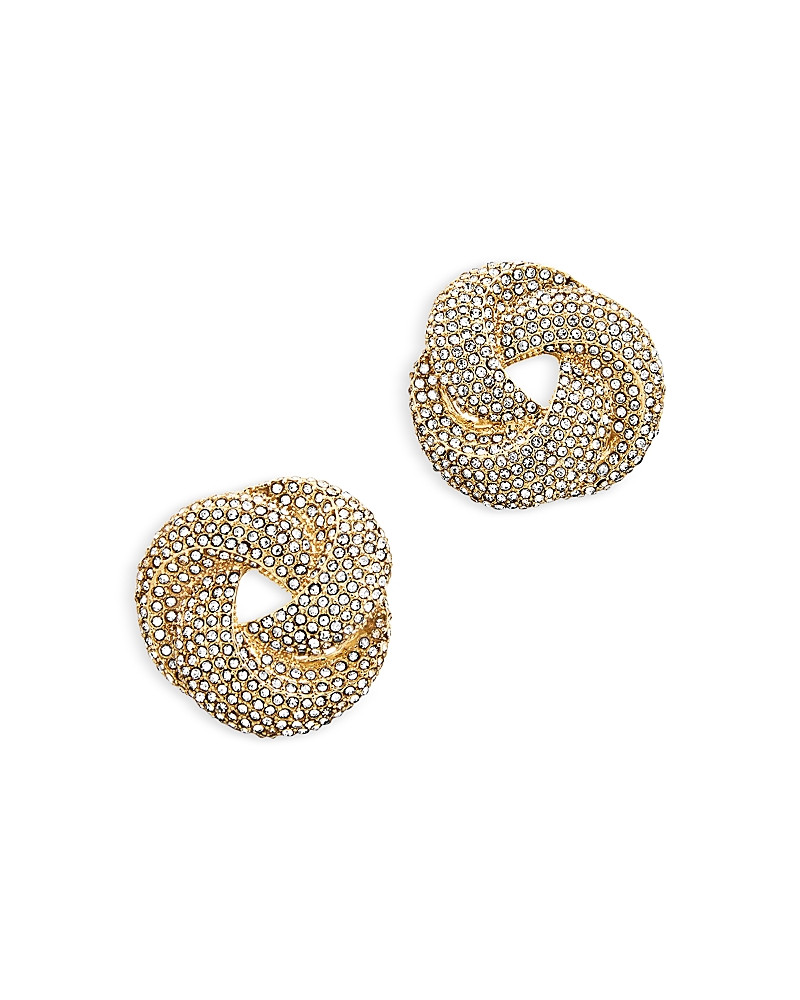 Baublebar Jemma Sparkling Yellow Gold Tone Knot Stud Earrings, 1.1 diameter | Bloomingdale's (US)