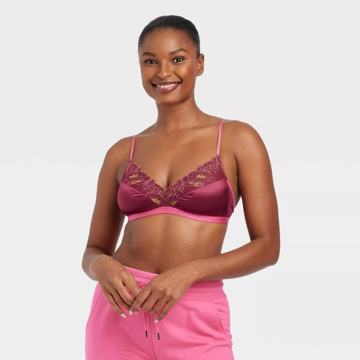 Women's Cotton Stretch Unlined Triangle Bralette - Auden™ : Target