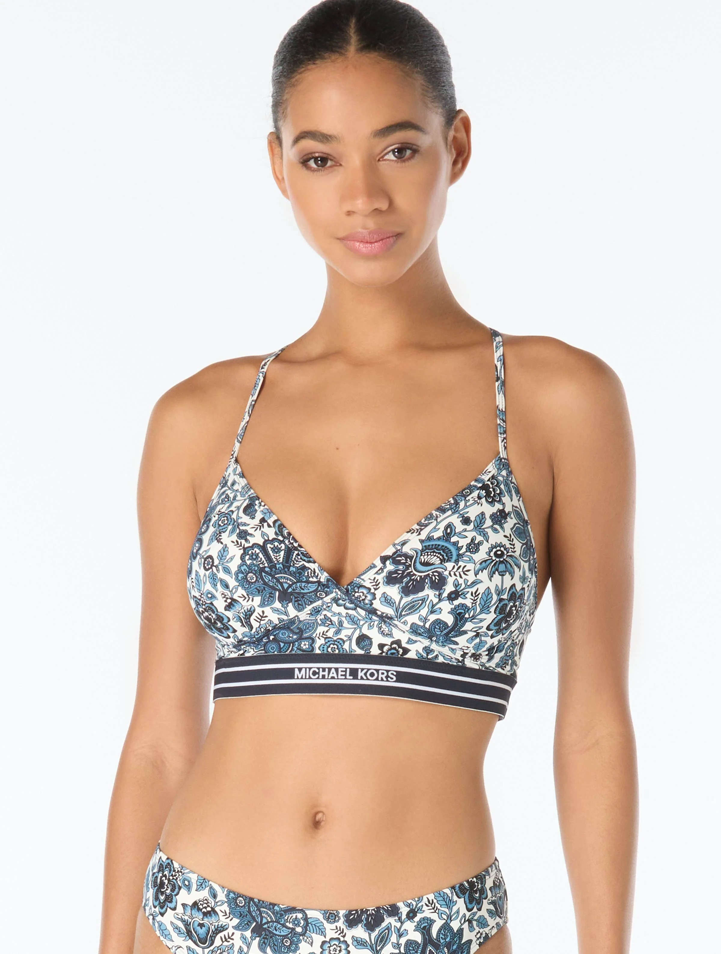 Michael Kors Underwire Crossback Bikini Top - Provincial Fleur | Beach2Ocean