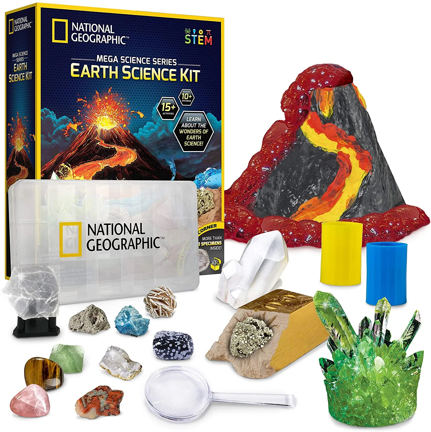 NATIONAL GEOGRAPHIC Earth Science Kit - Over 15 Science Experiments & STEM Activities for Kids, I... | Walmart (US)